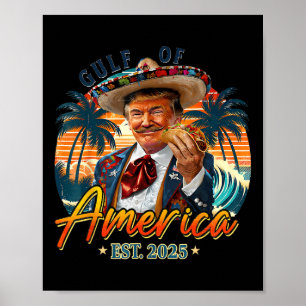 Poster Bandeira Americana G.2025 Do Golfo De Eua