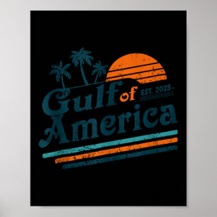 Poster Bandeira Americana G.2025 Do Golfo De Eua
