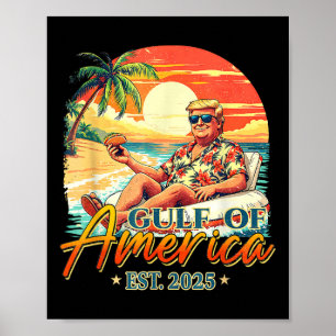 Poster Bandeira Americana G.2025 Do Golfo De Eua