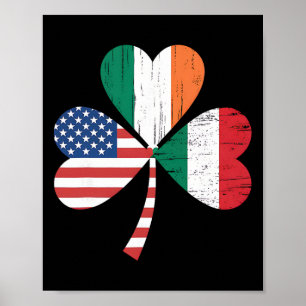 Poster Bandeira Americana Irlandesa Italiana Irlanda Itál