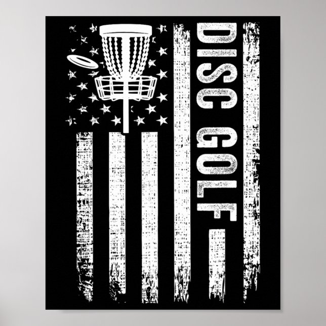 Poster Bandeira Americana Jogadores de Golfe de Disco Dis (Frente)