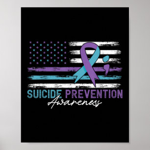 Poster Bandeira Americana Lutam Sensibilização Para A Pre