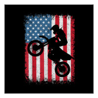 Bandeira Americana Moto Bicicleta Motocross Homens