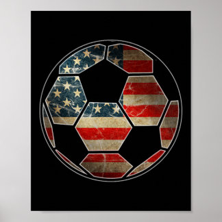 Poster Bandeira Americana No Futebol Ll - Bandeira do Fut