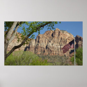 Poster Bandeira Americana no Parque Nacional Zion I