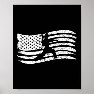 Poster Bandeira Americana Para Crianças Com Karate Boy Pa