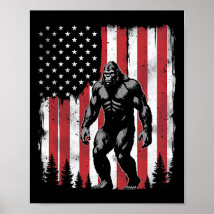 Poster Bandeira Americana Patriótica 4º De Julho