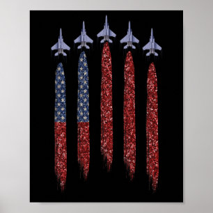 Poster Bandeira Americana Patriótica Dia 4 de julho