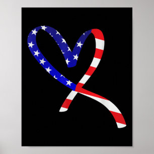 Poster Bandeira Americana Patriótica Força Armada Mem