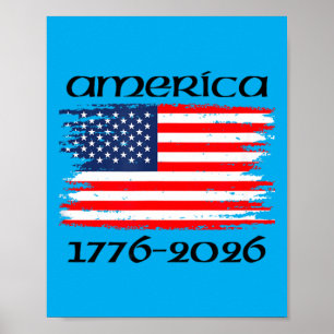 Poster Bandeira Americana Patriótica Homens Mulheres Cria