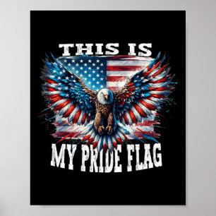 Poster Bandeira Americana Patriótica Masculina Usa Bandei
