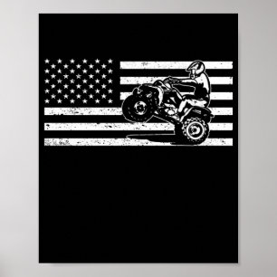 Poster Bandeira Americana Quatro Rodas Quad Men ATV Andan