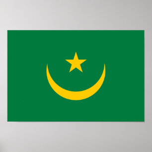 Poster Bandeira Antiga da Mauritânia