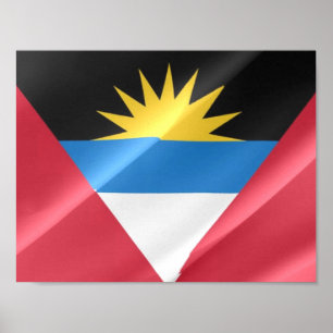 Poster Bandeira . Antígua e Barbuda -
