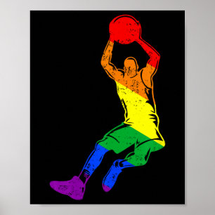 Poster Bandeira Arco-Íris do Jogador Funny Sketll Orgulho