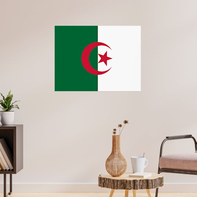 Poster bandeira argelina (Sala de Estar 3)