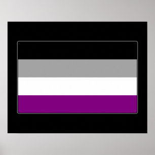 Poster Bandeira assexuada do orgulho