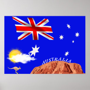 Poster bandeira australiana