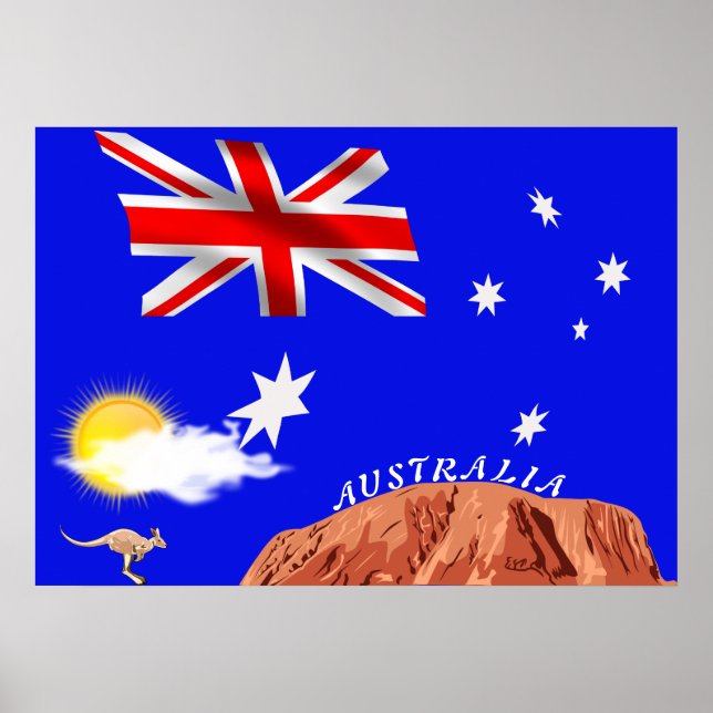 Poster bandeira australiana (Frente)