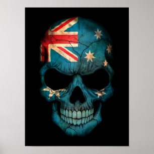 Póster Bandeira australiana" "bandeira de Austrália "do