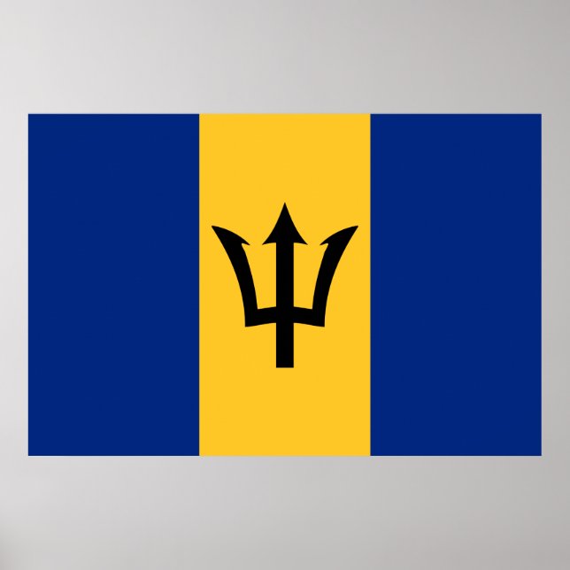 Poster Bandeira Barbadiana (Barbados) (Bajan) (Frente)