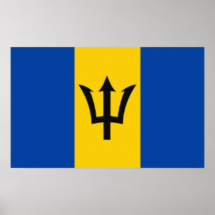 Poster Bandeira Barbados