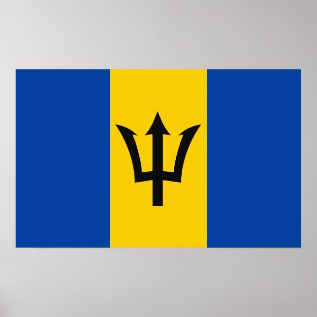 Poster Bandeira Barbados (Frente)