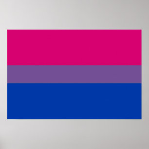 Póster Bandeira bissexual do orgulho