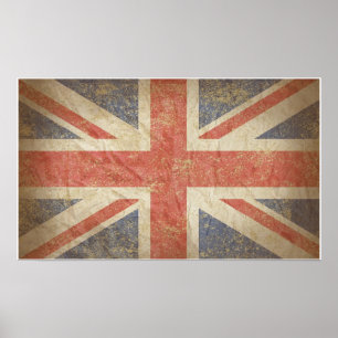 Poster Bandeira britânica afligida