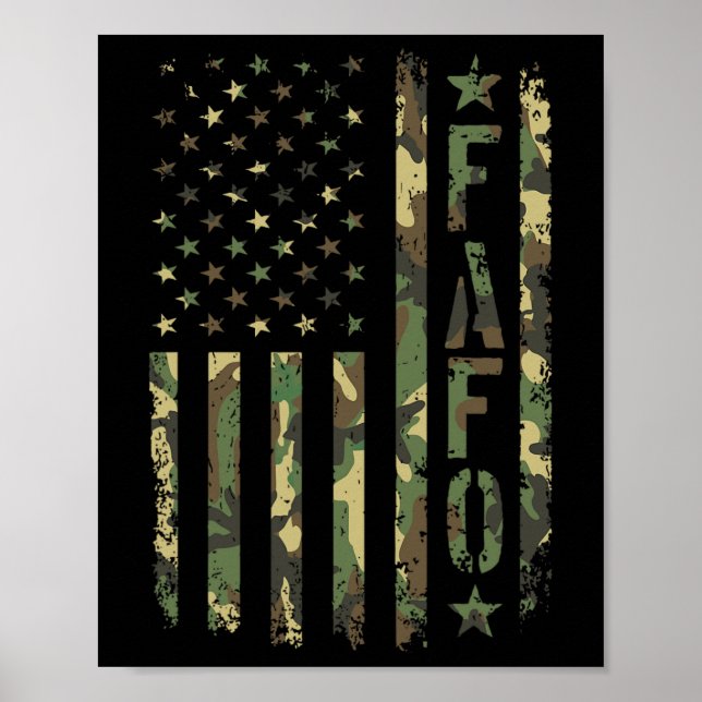 Poster Bandeira Camuflada Fafo  (Frente)