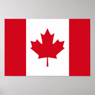 Póster Bandeira canadense