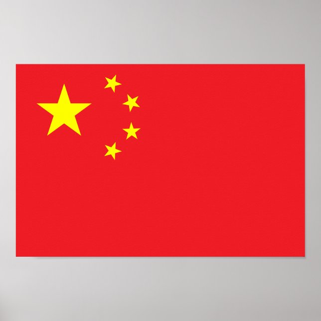Poster Bandeira Chinesa (Frente)