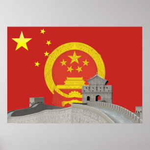 Póster Bandeira chinesa