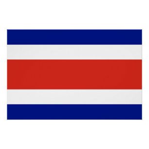 Póster Bandeira Civil da Costa Rica