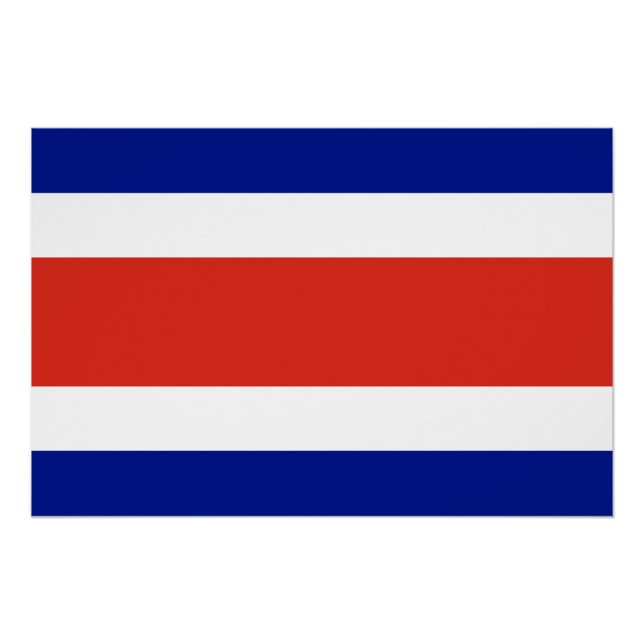 Póster Bandeira Civil da Costa Rica (Frente)