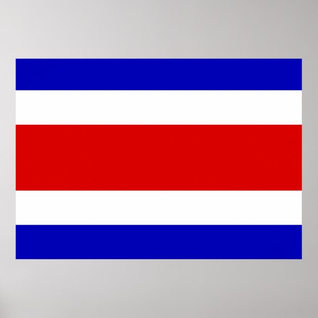 Póster Bandeira Costa Rica (Frente)