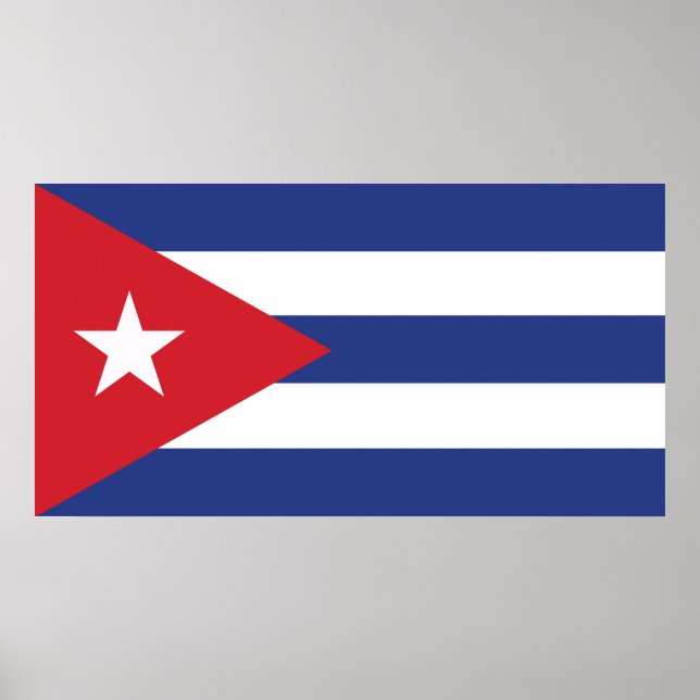 Poster Bandeira Cuba (Frente)