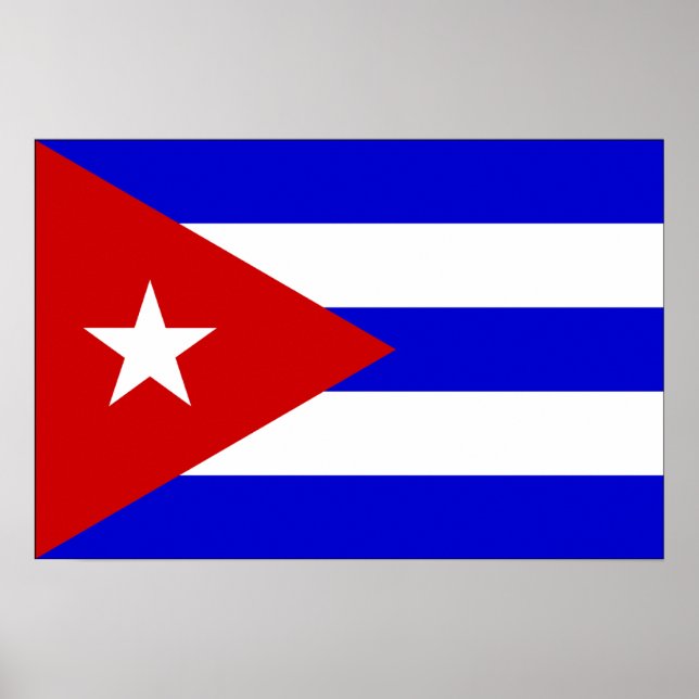 Póster Bandeira Cuba (Frente)
