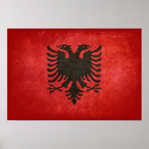 Poster Bandeira da Albânia