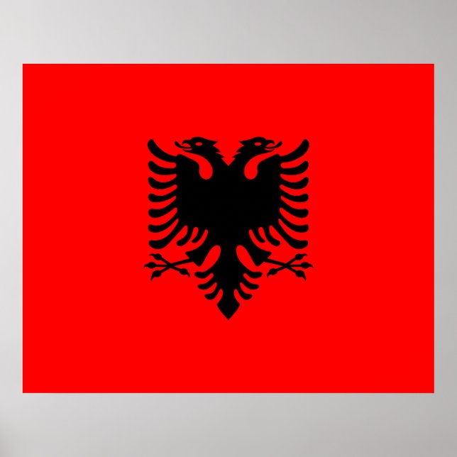 Poster Bandeira da Albânia (Frente)