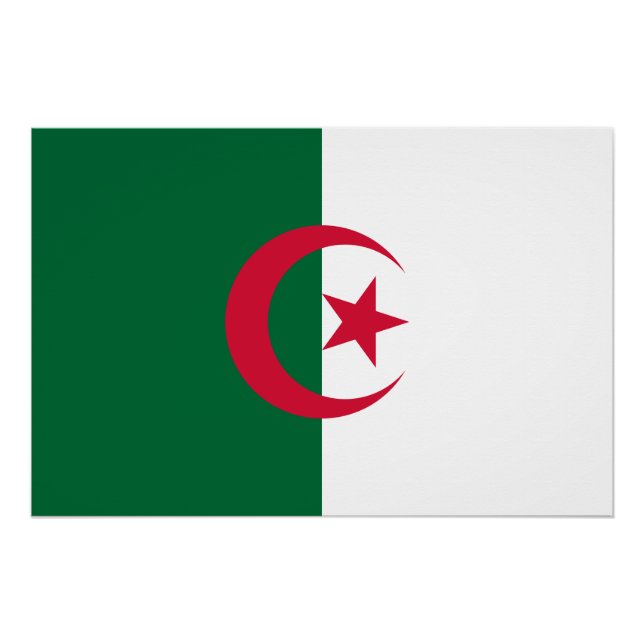 Póster Bandeira da Argélia (Frente)