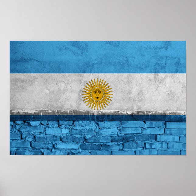 Poster Bandeira da Argentina (Frente)