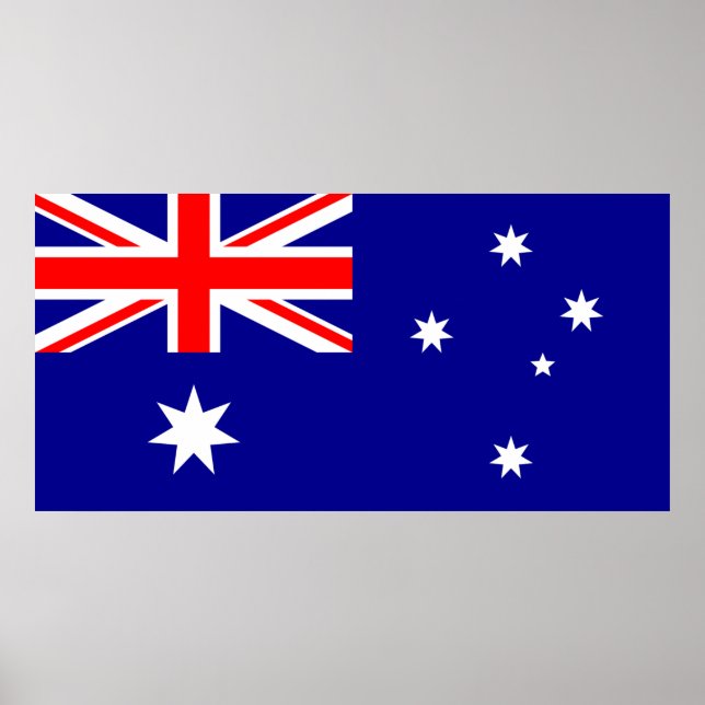 Poster Bandeira da Austrália (Frente)