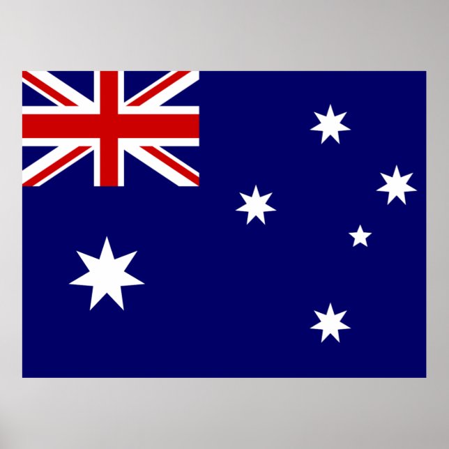 Poster Bandeira da Austrália (Frente)