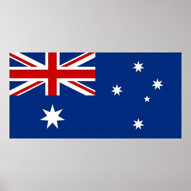 Póster Bandeira da Austrália (Frente)