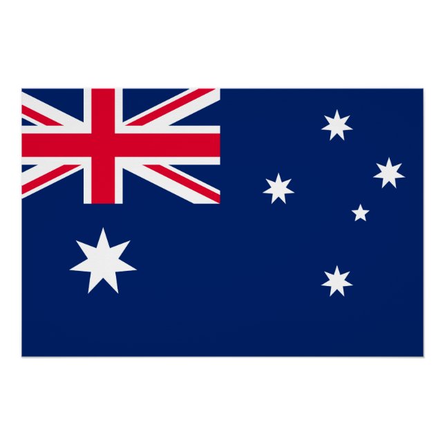 Póster Bandeira da Austrália (Frente)