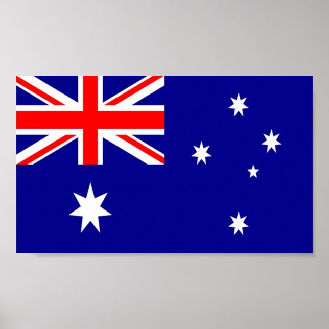 Poster Bandeira da Austrália (Frente)