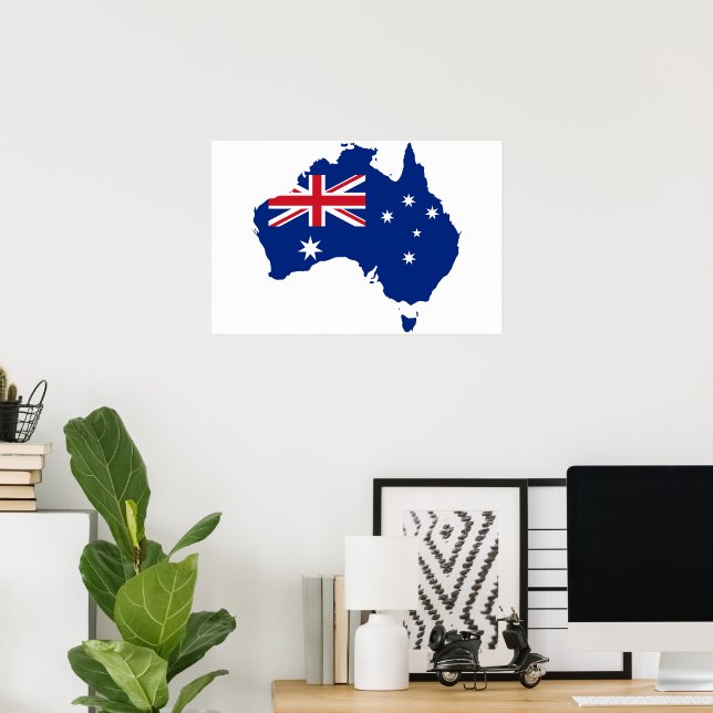 Poster Bandeira da Austrália (Escritório em casa)