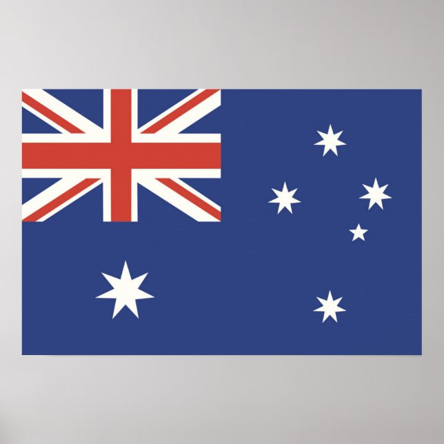 Poster Bandeira da Austrália (Frente)