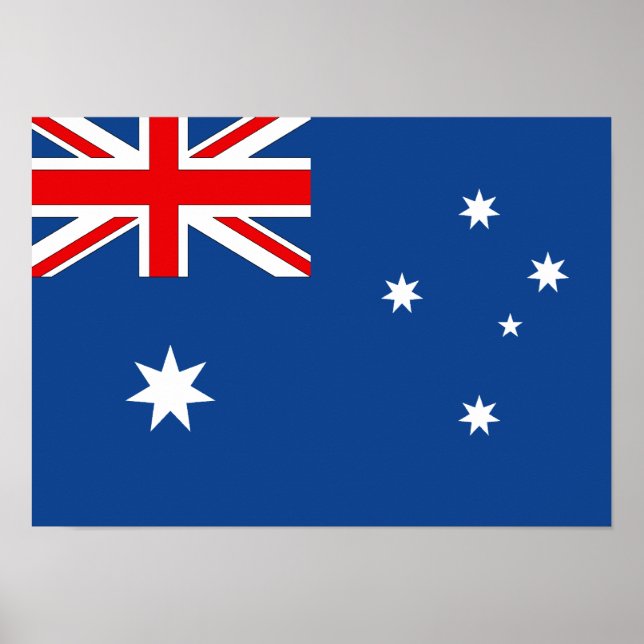 Poster Bandeira da Austrália (Frente)